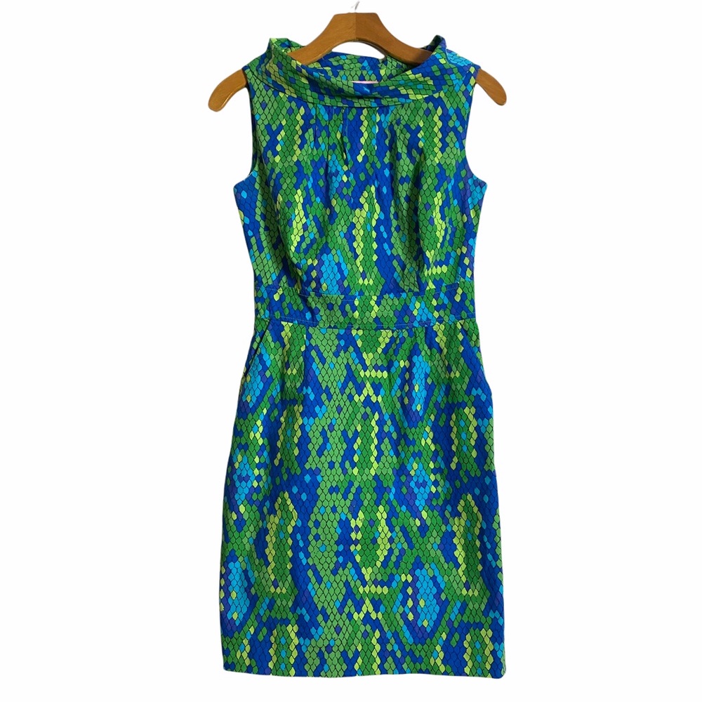 lily pulitzer blue & green NWOT snake print dress